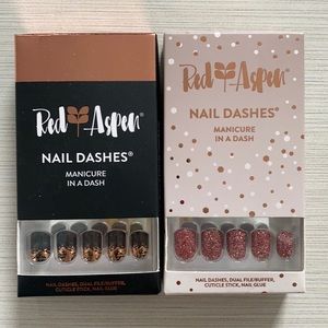 Red Aspen Nail Dashes - Sparkle on, Darling & Truly Topaz